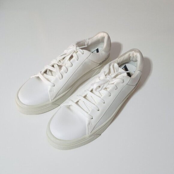 NWT Zara white glittery lace up sneakers US 10 - Picture 7 of 15